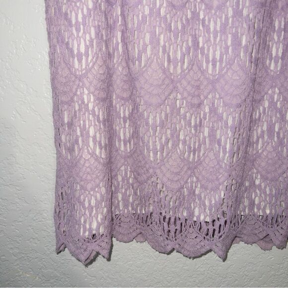 MinkPink Lavender Lace A-Line Dress Size Small - Picture 4 of 7